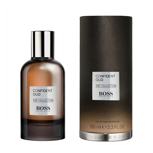 BOSS Confident Oud perfume bottle